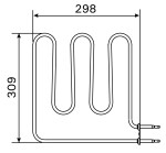 Topné těleso, spirála pro saunová kamna BC45, (E), 1500W/230V CZSB-224L