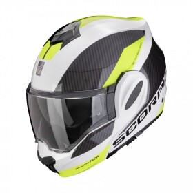 Moto přilba Scorpion Exo-Tech Evo Team bílo/fluo žlutá - Xxl