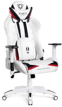 Diablo X-Ray Normal bílá / herní židle / nastavitelná / umělá kůže / pojezdová kolečka / nosnost 150 kg (X-RAYLBCZ)