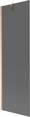 MEXEN/S - Next vanová zástěna FIX 60 x 150, grafit, měď kartáčovaná 895-060-000-00-40-65