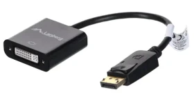 Lanberg AD-0007-BK černá / Redukce / DisplayPort na DVI-D / 0,1 m / 1920×1200 / 60 Hz (AD-0007-BK)