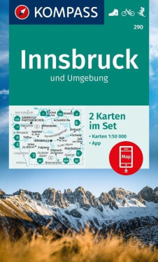 Innsbruck a okolí 1:50 000 / sada 2 turistických map KOMPASS 290