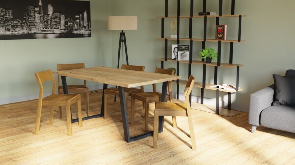 BRADOP Jídelní stůl System RUNE-06 (S40406) - lamino/kov BRA-S40406-RUNE