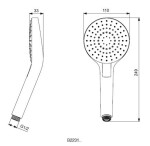 IDEAL STANDARD - Idealrain Evo Jet Sprchová hlavice Circle 11 cm, 3 proudy, chrom B2231AA