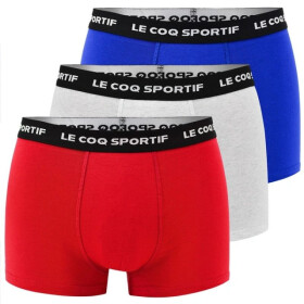 Le Coq Sportif pánské boxerky 3PAK červené šedé tmavě modré XL