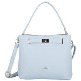 Luxusní dámská koženková kabelka do ruky Candice, světle modrá
