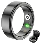 COLMI R02 velikost 11 (20,3 mm) černá / Chytrý prsten / Bluetooth 5.0 / IP68 / nabíjecí pouzdro (R02 Black 11 (case))