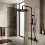 REA - Kulatá dešťová sprcha JS-P014B 30cm Black REA-P8603