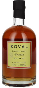 Koval BOURBON Single Barrel Whiskey 47% 0,5 l (holá lahev)