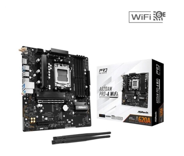 ASRock MB Sc AM5 A620AM PRO-A WIFI, AMD A620A, 4xDDR5, 1xHDMI, WIFI EDF_1883076