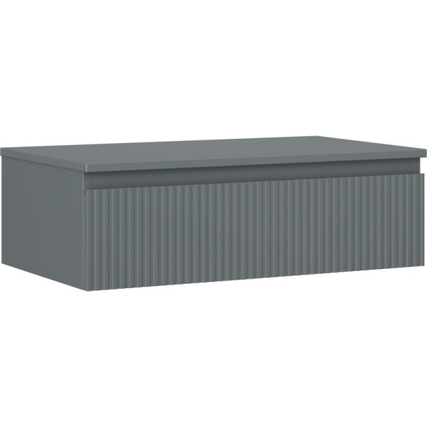 MEXEN/S - Rivel koupelnová skříňka pod umyvadlo 80 cm s deskou, 1 šuplík, reliéf , grafit mat 91A20-08023-1-BFC66