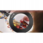 MollyLux Izoxis 23893 Multifunkční lampa a lupa 32 LED, USB černá