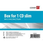 Cover It 1 CD 5,2mm slim box + tray čirý 10ks/bal 27019P10