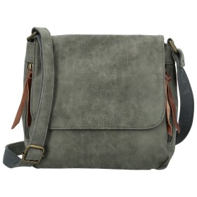 Trendy dámská koženková crossbody kabelka Anelise, tmavě šedá