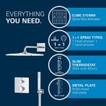 GROHE - Precision Sprchový set s termostatem pod omítku, 31x31 cm, chrom 34881000