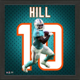 Highland Mint Obraz Miami Dolphins NFL Tyreek Hill Impact Jersey Frame