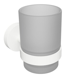 SAPHO - X-ROUND WHITE sklenka, mléčné sklo, bílá mat XR903W