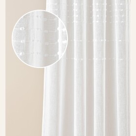 Kvalitní bílý závěs Marisa se stříbrnými průchodkami 140 250 cm