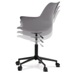 Židle kancelářská, šedá plastová skořepina, kovový kříž