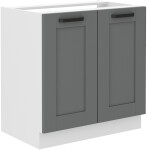 Spodní skříňka pod dřez Luna 80 ZL 2F BB Barva korpusu: Dub artisan, Barva dvířek: Clay Grey