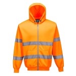 Portwest Mikina HI-VIS B305 pánská reflexní s kapucí oranžová