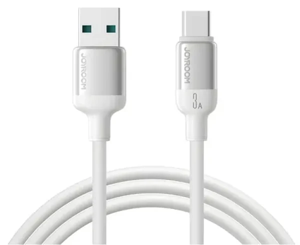 Joyroom S-A62 Lively Series bílá / Nabíjecí kabel / USB-A - USB-C / 3A / 1,2 m