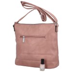 Trendová dámká koženková crossbody Larika, růžová