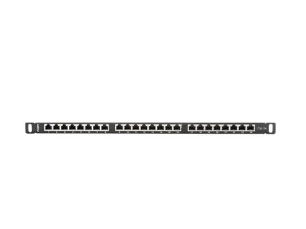 Lanberg PPS5-0024-B černý / Patch panel / 19" / 24 portů / 0,5U / CAT.5E FTP stíněný (PPS5-0024-B)