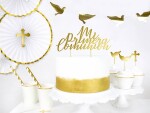 PartyDeco zapichovací dekorace na dort zlatá Přijímání (6 ks)