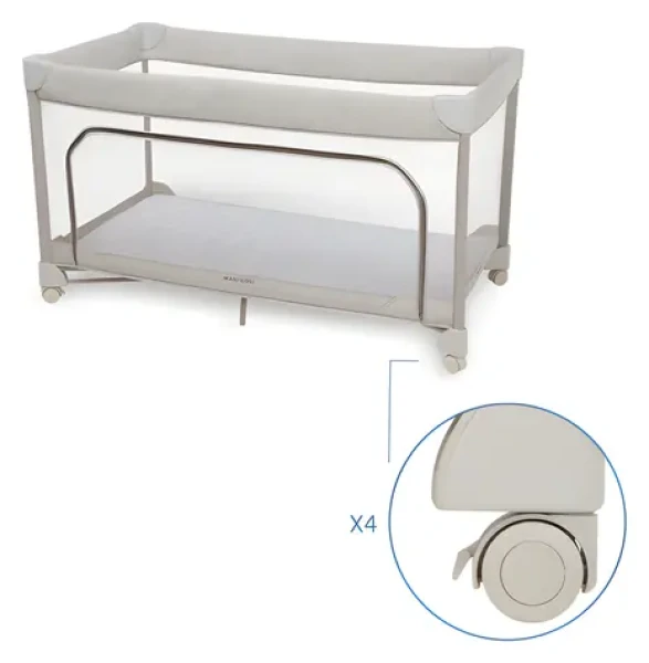 Maxi-Cosi Merlin Elegance Beige / Cestovní postýlka / 120×60 cm / Flash-Fold / od narození do 4 let (2611159111MC)