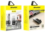 AWEI CL-13 černá / Adaptér / USB-C - USB-A / USB 3.0 / 5 Gb/s (CL-13)