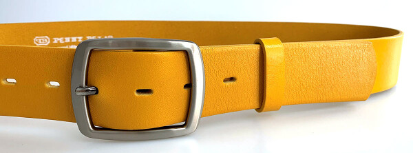 PENNY BELTS 4632 Dámský kožený opasek žlutý 90cm