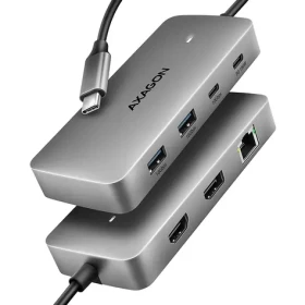 AXAGON HMC-CUB83X2, USB 10Gbps hub, 2x USB-A, USB-C, HDMI DP 4k/144Hz, RJ-45 GLAN, PD 100W, kabel USB-C 15cm (HMC-CUB83X2)