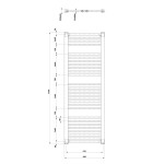 AQUALINE - DIRECT otopné těleso s bočním připojením 450x1320, černá mat ILR34B