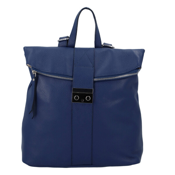 Krásný dámský kožený batůžek Sebastien, modrá