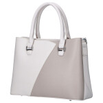 Moderní dámská koženková kabelka do ruky Lynette, béžová