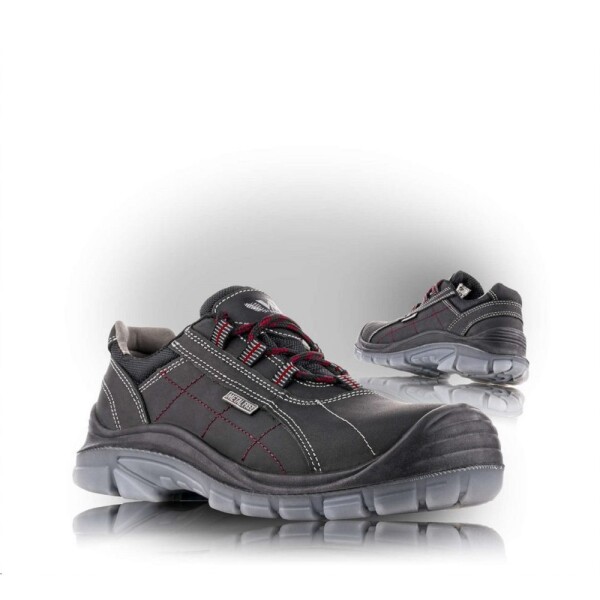 Polobotka MIAMI 5125-S3, bezpečnostní, celokožená, broušená hovězinová useň 42 černá