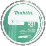 Makita Diamantový řezný kotouč na beton 350x25,4 mm / Řezný kotouč / Segmentový / Mokré i suché řezání (D-80139)