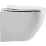 CERANO - WC závěsné Cesso, Vortex - vírové splachování + Slim/SoftClose sedátko - bílá matná - 49x36 CER-476681