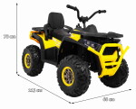 Mamido Dětská elektrická čtyřkolka ATV Desert 4x4 žlutá