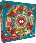 GIBSONS Kulaté puzzle Vánoční pozdravy