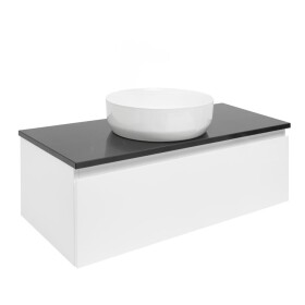 Koupelnová skříňka s krycí deskou SAT B-WAY 99x30x45 cm bílá lesk BWAY100WTK BWAY100WTK
