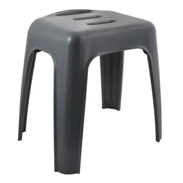Spirella HOCKER sedátko do sprchy tmavě šedá / plast / 47 cm / do 130 kg (7610583214096)