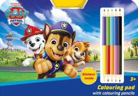 Tlapková patrola - Kreslící set s pastelkami
