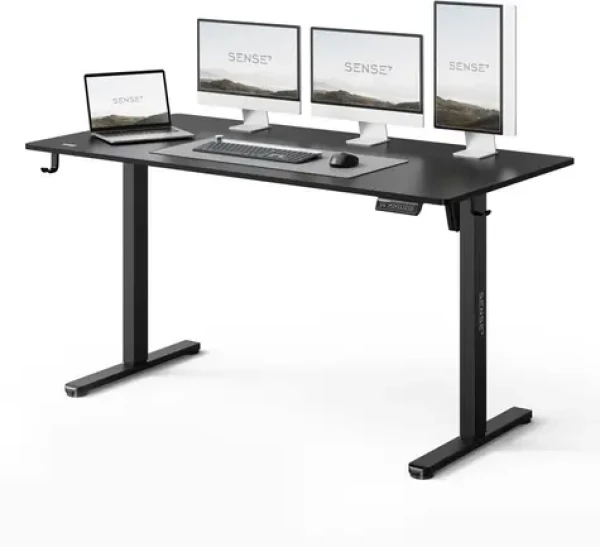 SENSE7 NOJO LIGHT Pracovní stůl černá / elektricky nastavitelná výška / 140 x 70cm / nosnost 70kg (5902659847966)