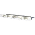 Intellinet 24-Port Cat6a Patchpanel geschirmt 1HE Kabeleinführung 90° abgewinkelt schwarz 24 portů patch panel 483 mm (1