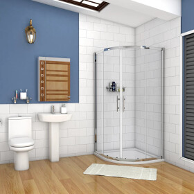 H K - Čtvrtkruhová sprchová zástěna MONO S4 90 čiré sklo, R550 včetně sprchové vaničky z litého mramoru SE-MONOS490/THOR-90Q