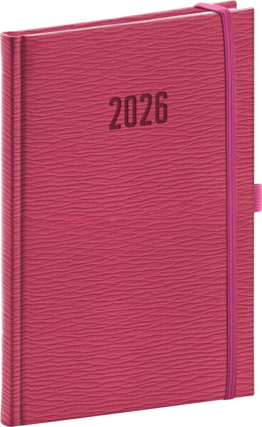 Týdenní diář 2026 NOTIQUE A5 - Rivoli růžový, 15 x 21 cm