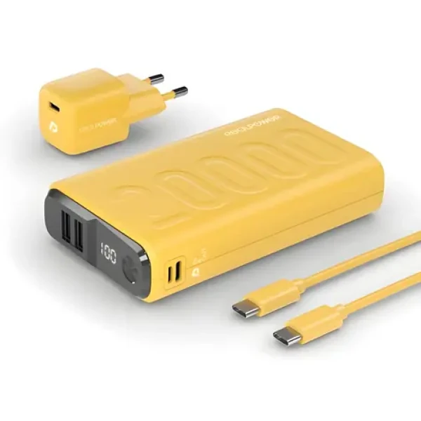RealPower PB-20000 žlutá / Powerbanka 20000 mAh / USB USB-C / 22,5 W (390655)