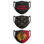 Roušky Chicago Blackhawks NHL FOCO Blackhawks FOCO - set 3 kusy EU Velikost: dospělá velikost